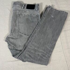 Polo Ralph Lauren Varick Slim Straight Jeans Mens 40x30 Gray Stretch Denim